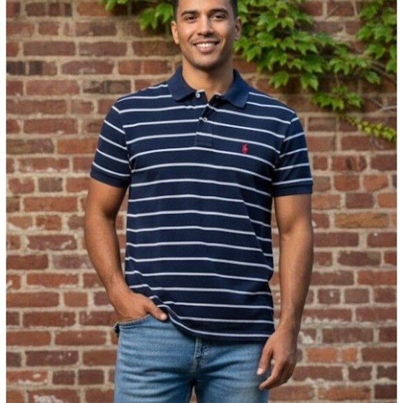 Polo by Ralph Lauren Other - Polo Ralph Lauren Size S Shirt Blue Stripes Cotton Piqué Classic Preppy Pony